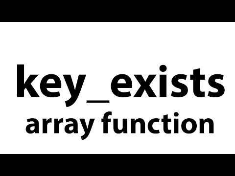 key_exists   array function in php