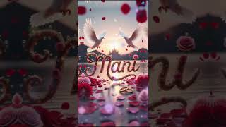 Mani Name Art | Shining Silver Style 💎#Mani#SilverArt #AestheticStatus#GardenView #TrendingShorts#4k