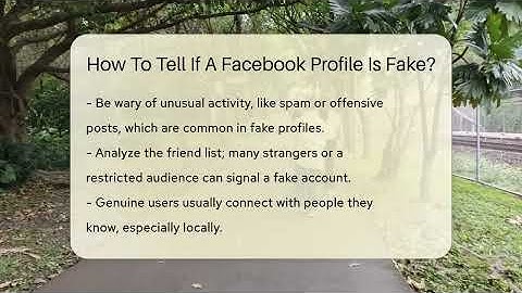 How To Tell If A Facebook Profile Is Fake? - Everyday-Networking