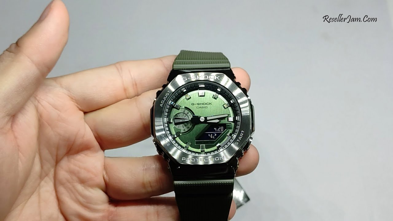 Cara Setting Jam Tangan Casio G-Shock GM-2100B-3A / GM-2100N-2A / GM2100-1A  / GM-2100B-4A / GM2100MF - YouTube