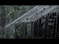 Relaxing Rain Sounds on Tin Roof ⛈️ 3 HOURS (No Thunder) | Dark Mood & Instant Stress Relief