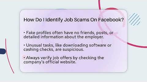 How Do I Identify Job Scams On Facebook? - Everyday-Networking