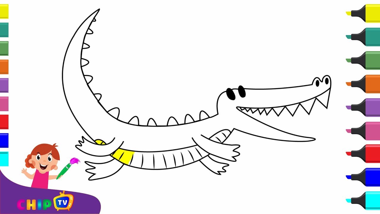 Как рисовать крокодила ребенку 5 лет