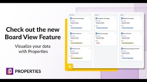 Property Group Visualization - Set up the new Board View Feature