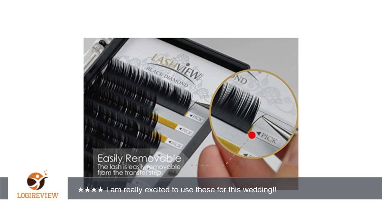 LASHVIEW Wimpernverlängerungen 0,07 Stärke D-Biegung – Volumen-Nerz-Seide, Semipermanent, Gemischte Box