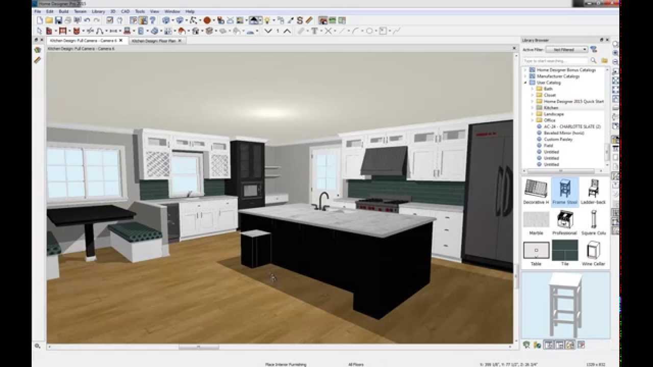 Home Designer 2015 - Kitchen Design - YouTube  