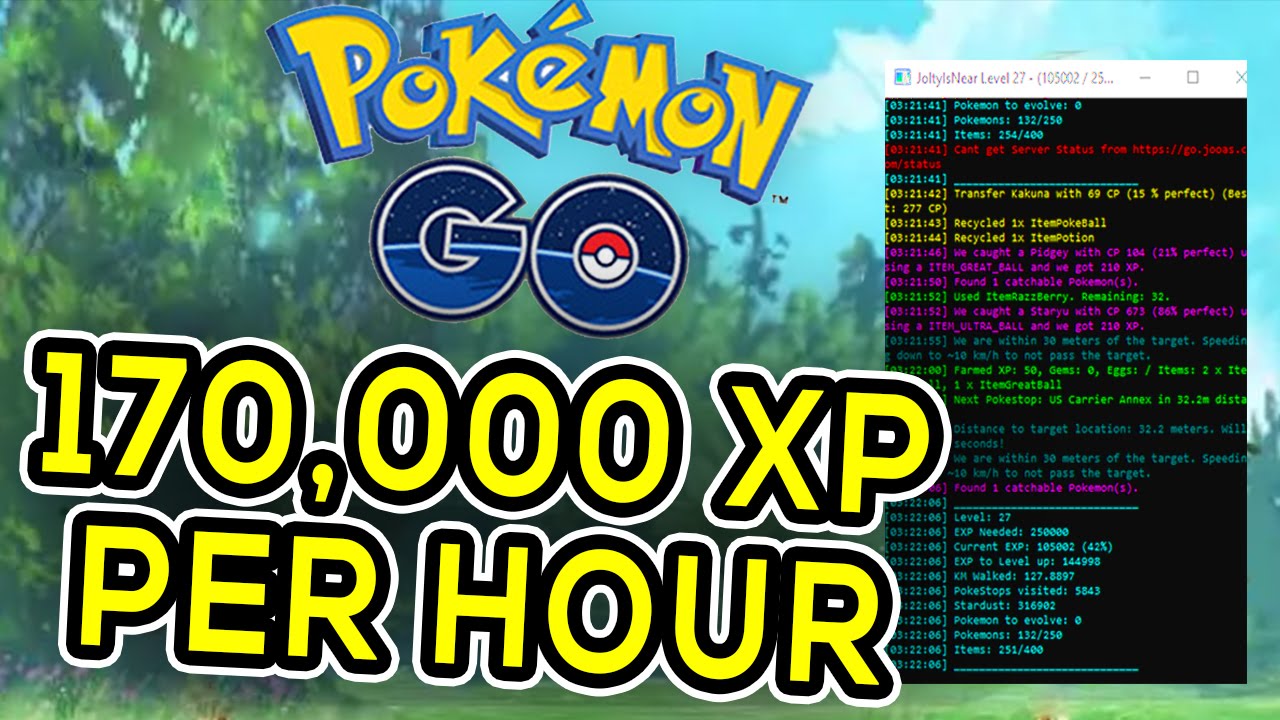 Pokemon Go Hack Automatic Bot 170 000xp Per Hour Youtube