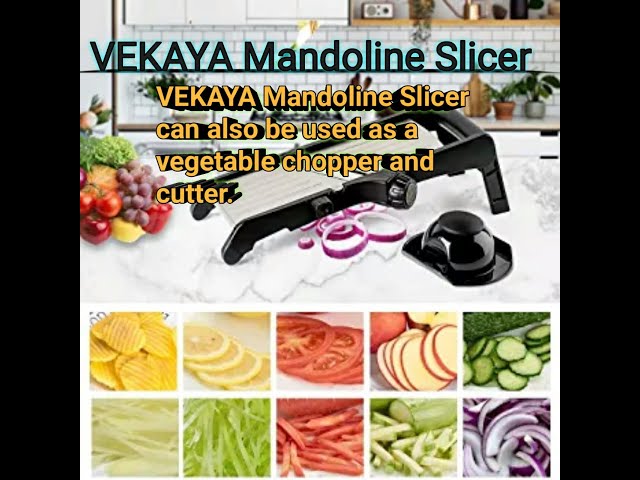 VEKAYA Adjustable Mandoline Slicer, Mandoline Slicer for Kitchen, Mandolin  with Cut-Resistant Gloves,Potato Slicer, Vegetable Slicer, Mandoline French