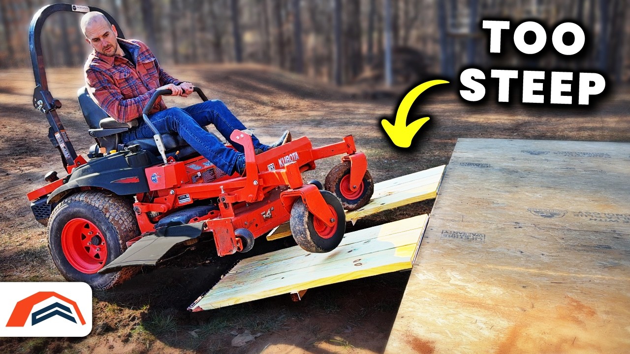 Too Steep Ramp How Steep Is Too Steep? We Tested Shed Ramps with a 1,100 lb Mower ...
