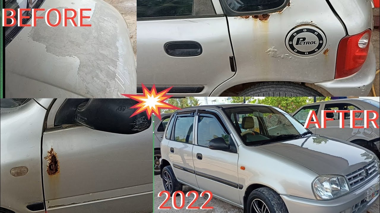 2005 MODEL MARUTI SUZUKI ZEN CAR FULL DENTING AND PAINTING YouTube
