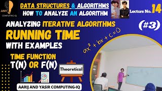 Lec 14: Running Time Analysis with Examples | Iterative Algorithms Time Function T(N) | اردو / हिंदी