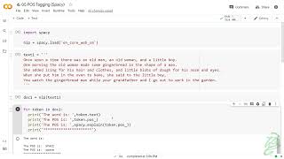 10 - NLP POS Tagging using Spacy