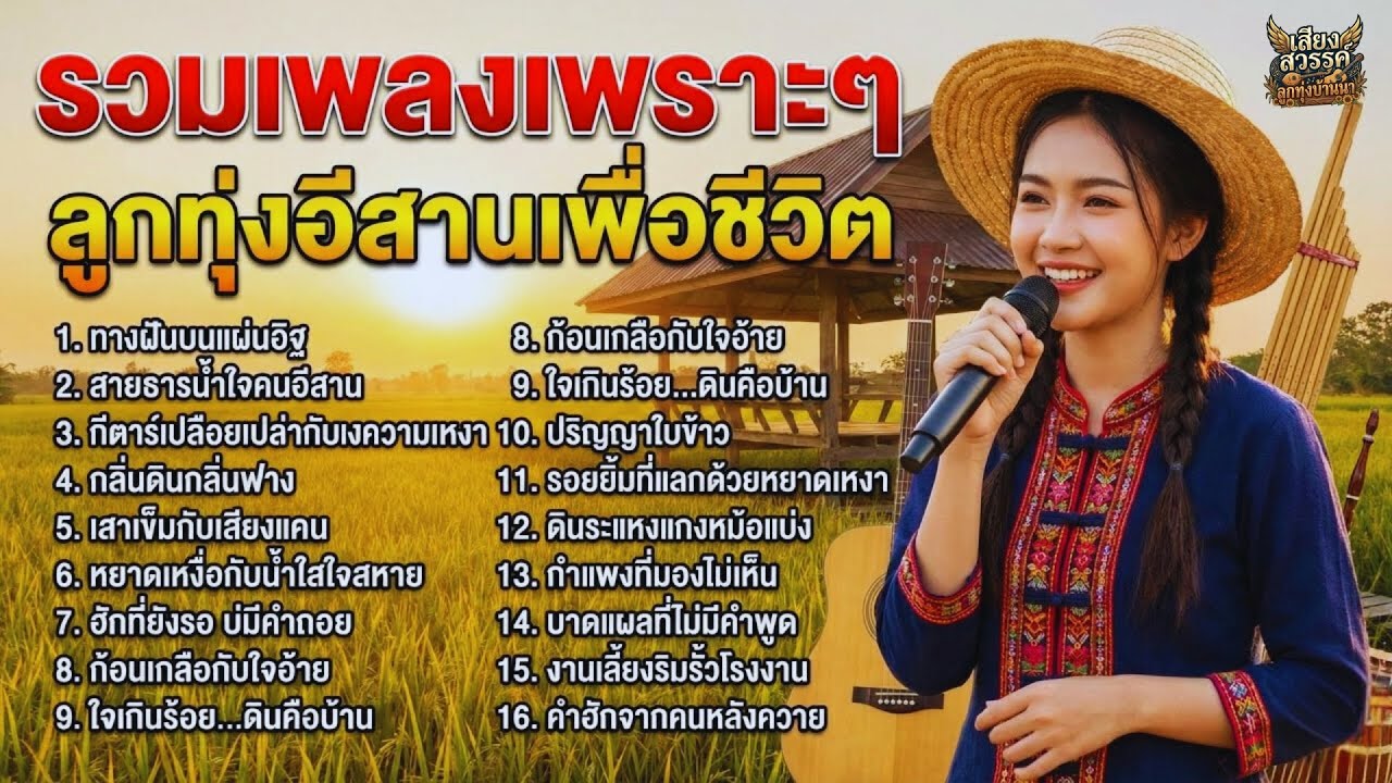 รวมเพลงลูกทุ่งเพราะๆ คิดฮอดบ้าน ฟังยาวต่อเนื่อง ไม่มีโฆษณาคั่นบ่อย | เสียงสวรรค์ ลูกทุ่งบ้านนา