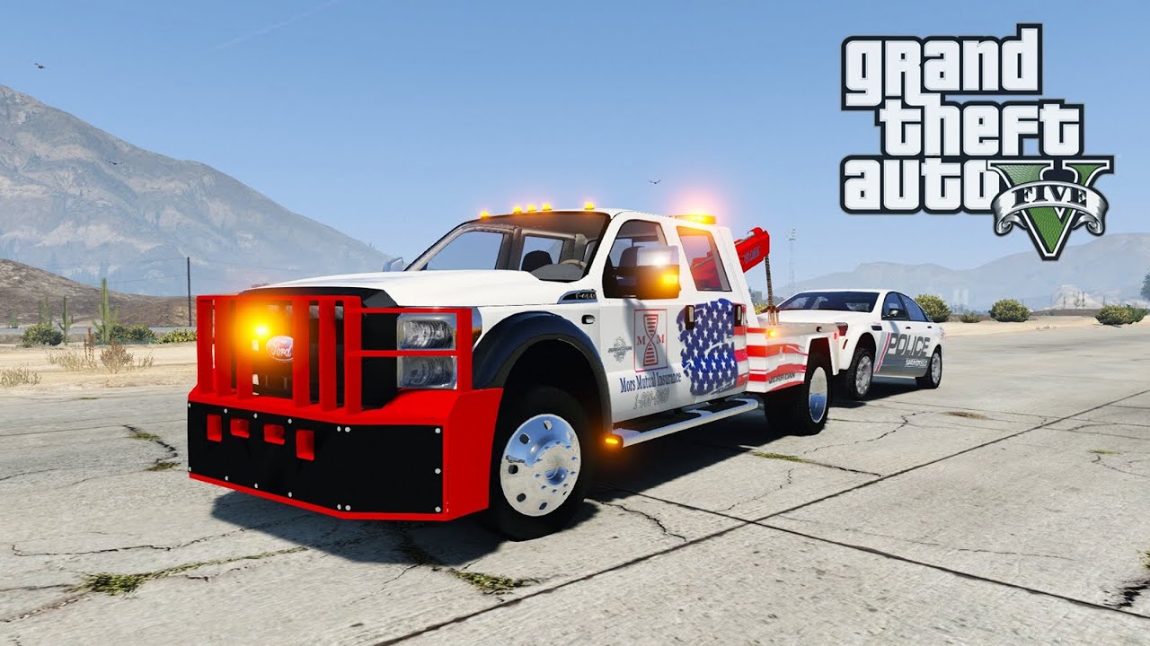 Grand Theft Auto v 2014 Ford F350 Superduty Towtruck Mod YouTube