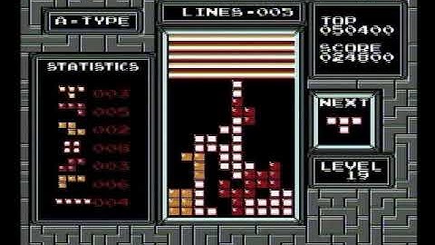 NES Tetris (PAL) Killscreen Perfect Clear Tetris Compilation (x3)