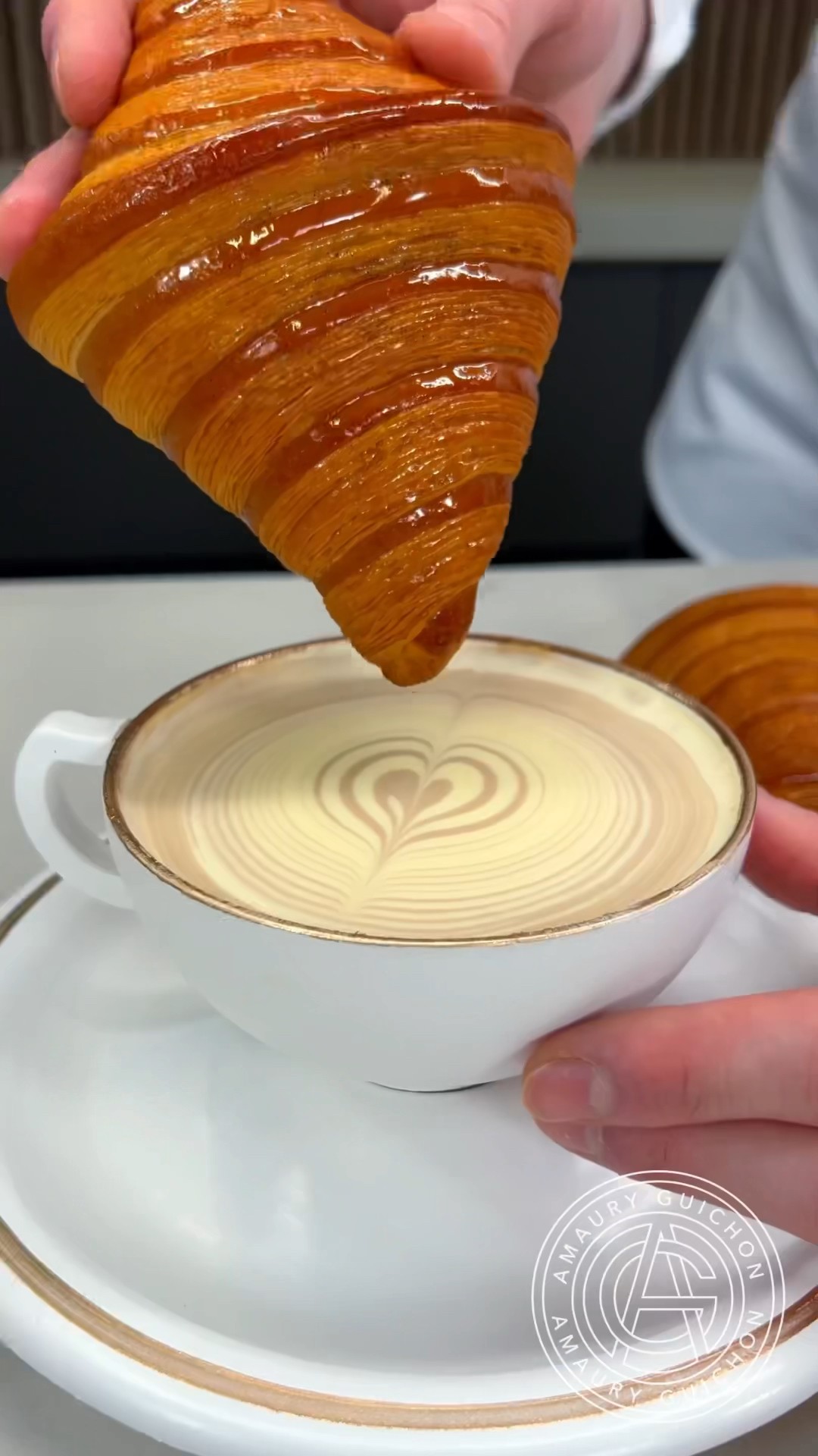 The French Breakfast! ?☕️ You don’t need to do the dishes anymore #amauryguichon #coffee #croissant