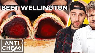 Making Gordon Ramsay’s Complicated VEGAN Recipe | Beet Wellington