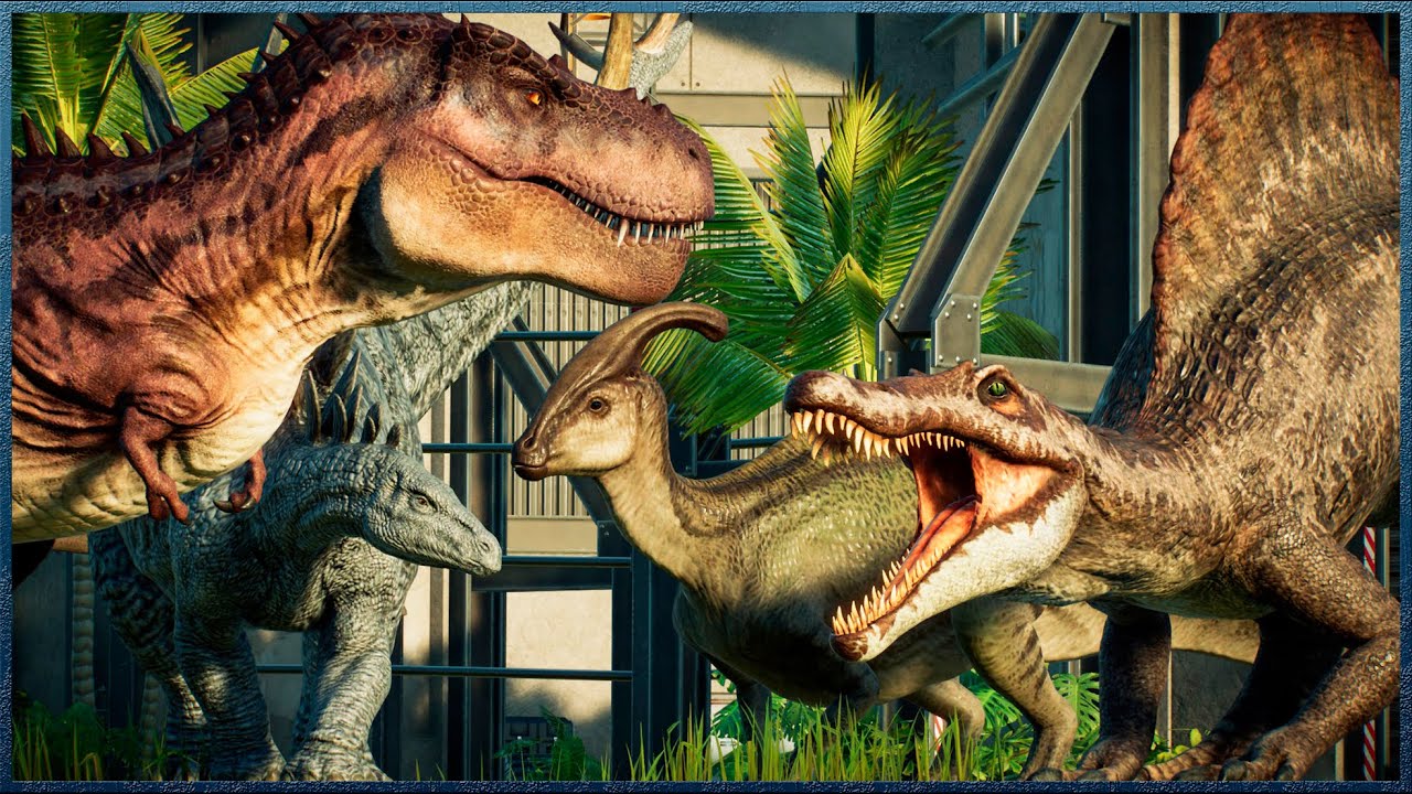 Jurassic Franchise Battle Royale | Jurassic World Evolution 2 - YouTube