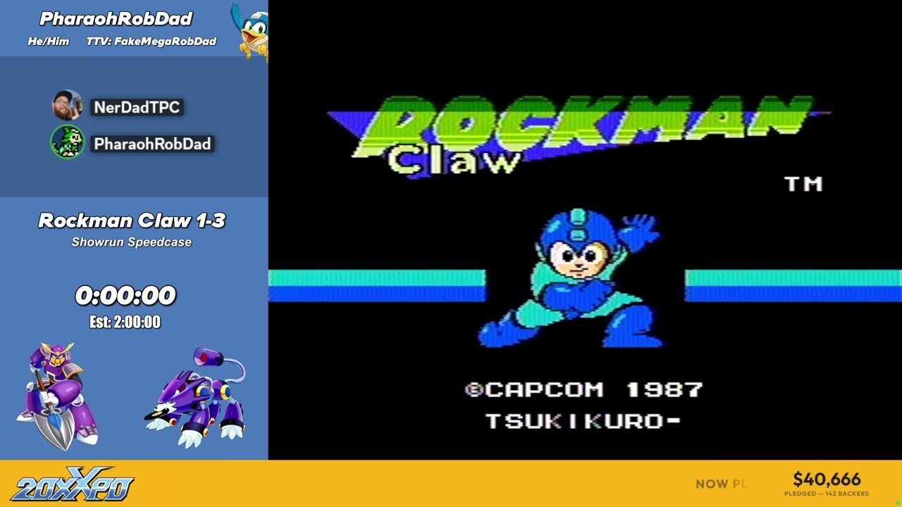 Rockman Claw 1-3 - Showrun Speedcase w/ MegaRobDad - Mega May