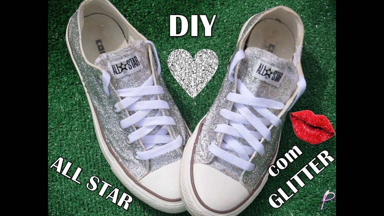 DIY All Star com Glitter - YouTube