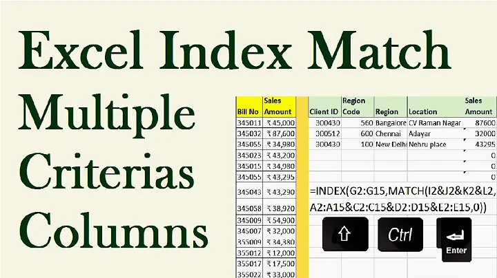 Index match with multiple criteria | excel multiple columns match