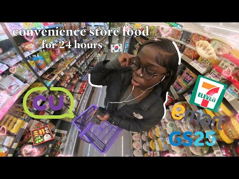 eating ONLY Korean convenience stores Food for 24 hours !! (CU,GS25,7/11&more)