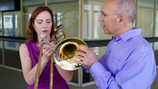 the trombone horn challenge on sarah´s music