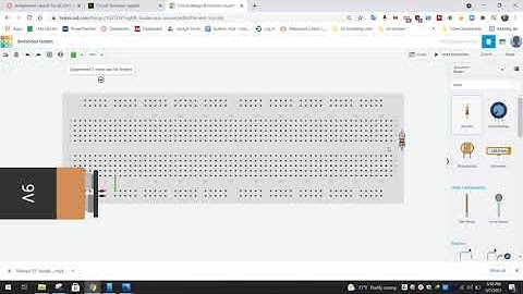 TinkerCad Exp 2 ohms law