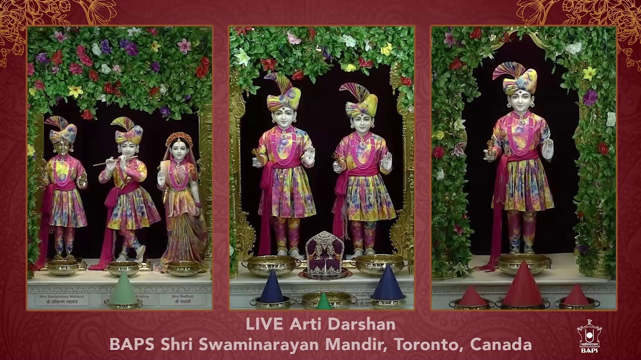 LIVE Sandhya Arti - BAPS Shri Swaminarayan Mandir - Toronto, Canada