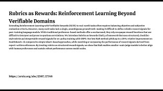 Rubrics as Rewards: Reinforcement Learning Beyond Verifiable Domains