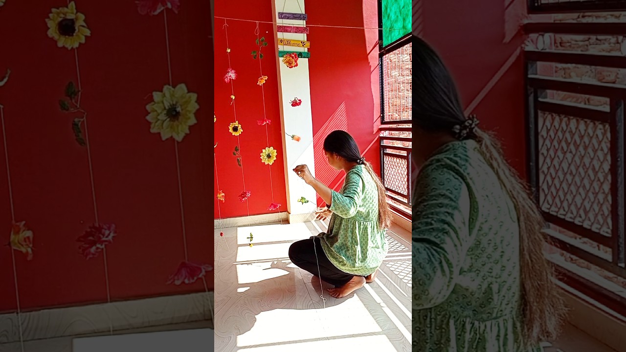 DIY Floating Flowers Decoration | Easy Balcony Decor Ideas | Aesthetic Home Decor