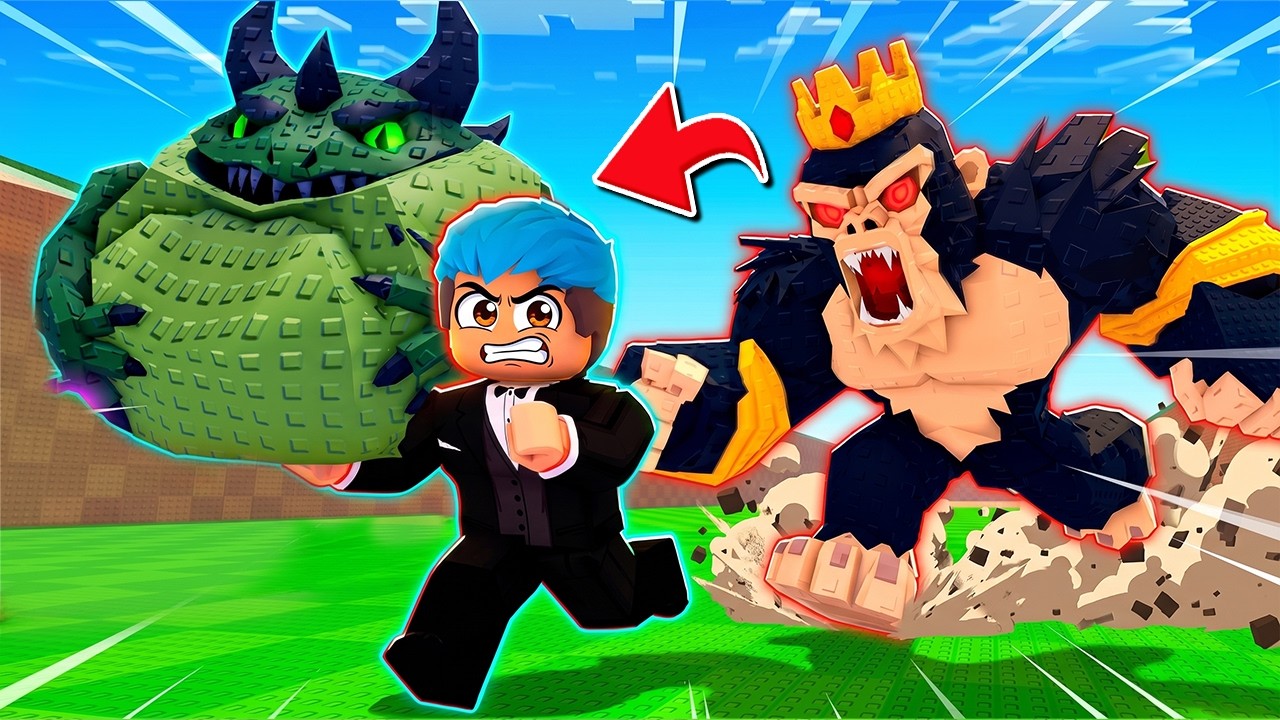 KINUHA KO ANG ITLOG NI GORILLA KING AT HUNGRY MONSTER | Roblox | Steal an Egg