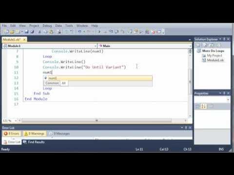 Visual Basic Tutorial - 33 - More On Do Loops - YouTube
