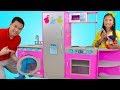 Wendy pretend play with customizable kitchen  washer toy playset