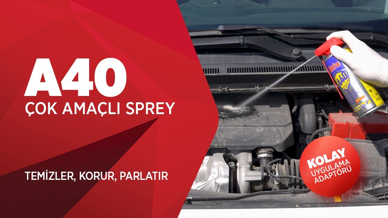 Akfix A40 Çok Amaçlı Sprey - Temizle, Korur, Parlatır! - YouTube