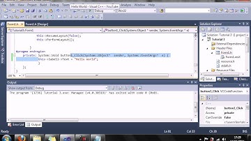 Visual C++ Hello World Form