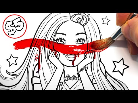 Horror Artist Vs 5 Barbie Colouring Book