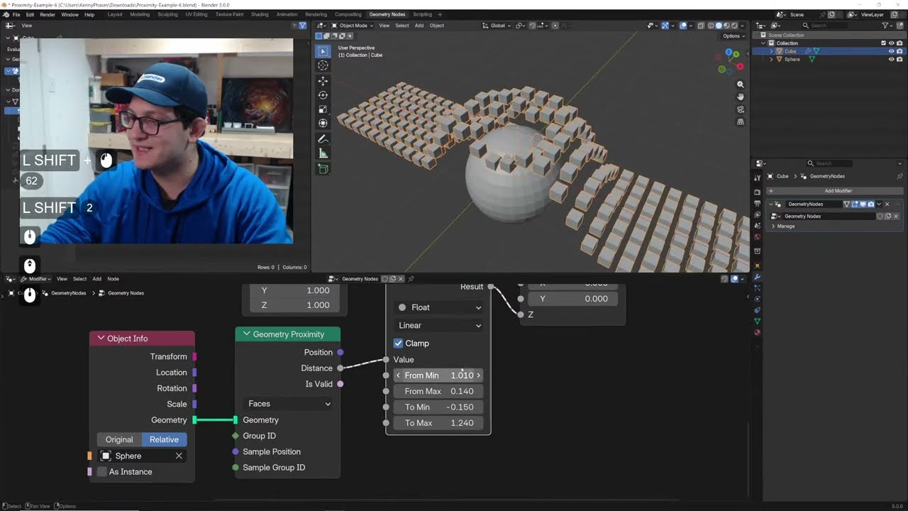 Geometry Nodes: Proximity Effects & Procedural Modeling (Live Tutorial ...