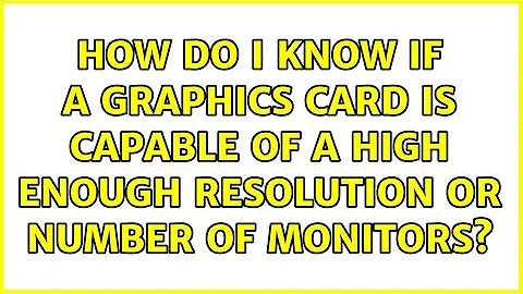 How do I know if a graphics card is capable of a high enough resolution or number of monitors?