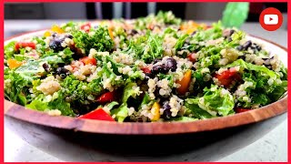 ENSALADA DE COL RIZADO Y QUINOA | COMO PREPARAR ENSALADA DE KALE Y QUINOA