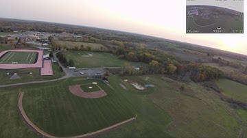 Just Turning - Fall sunset flight of E-flite Opterra 1.2 R/C airplane with HD camera onboard