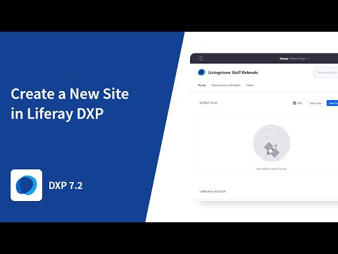 How to Create a New Site in Liferay DXP