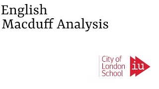 Macbeth - Macduff Analysis