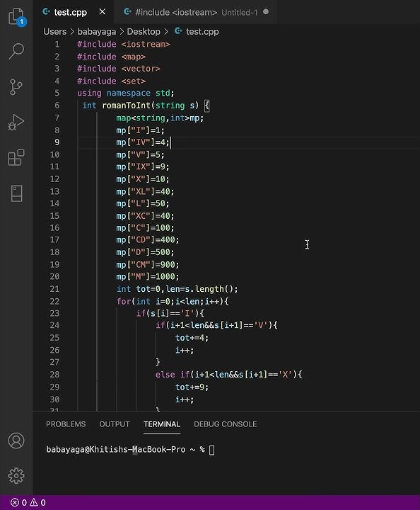 C++ implementation of Roman to Integer - YouTube