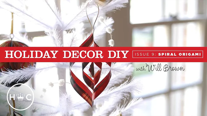 DIY Holiday Spiral Origami Ornament