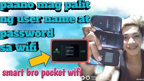 how to change name and password pocket wifi smart bro/Paano mag palit ng user name at password !
