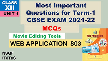Important Questions Class XII unit1 | Web Application 803