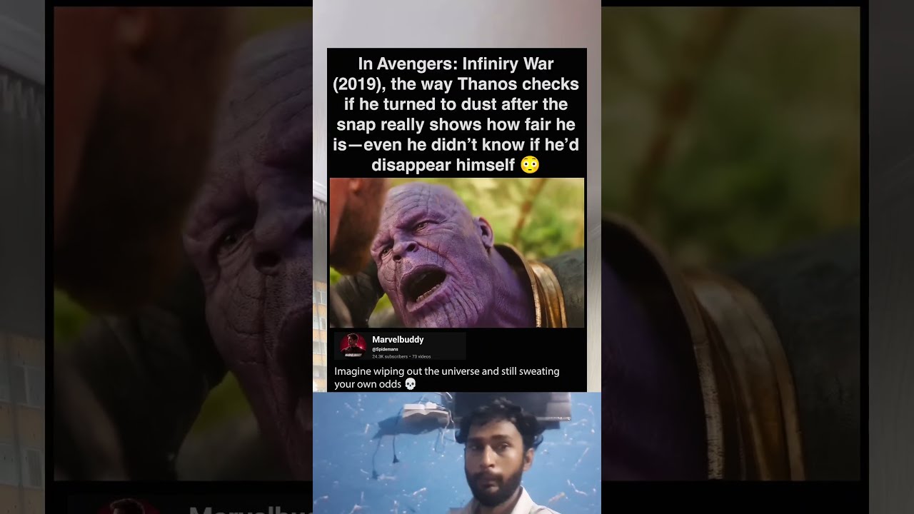 In Avengers 2019 Thanos Checks If He Turned To Dust