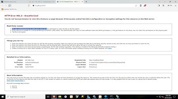 Browse IIS Web Site | HTTP Error 401.3 - Unauthorized | Enable Folder Permissions