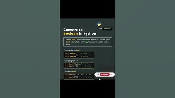 Convert Any Data Type to Boolean in Python ✅ | bool() Function | #shorts #python #viral #funny #tips